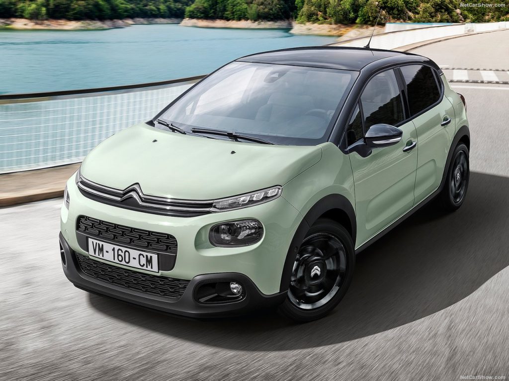 Citroen C3 verde e nera