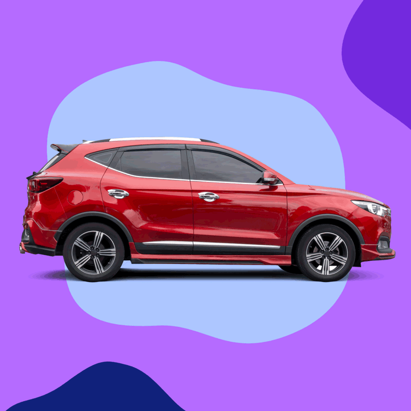 auto rossa con cambio gomme estive