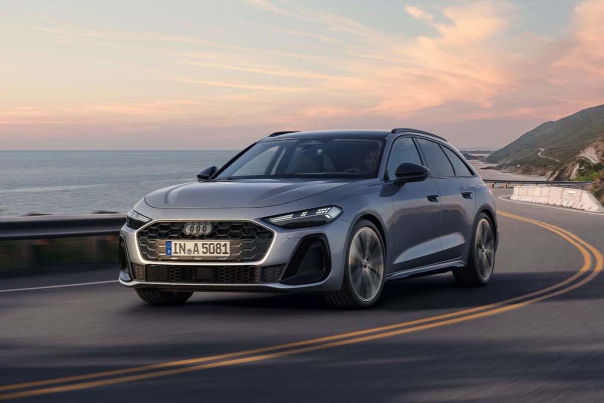 Audi diesel ibrida su una strada costiera