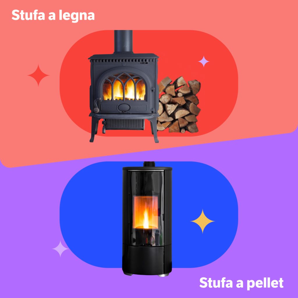 stufa a legna e stufa a pellet