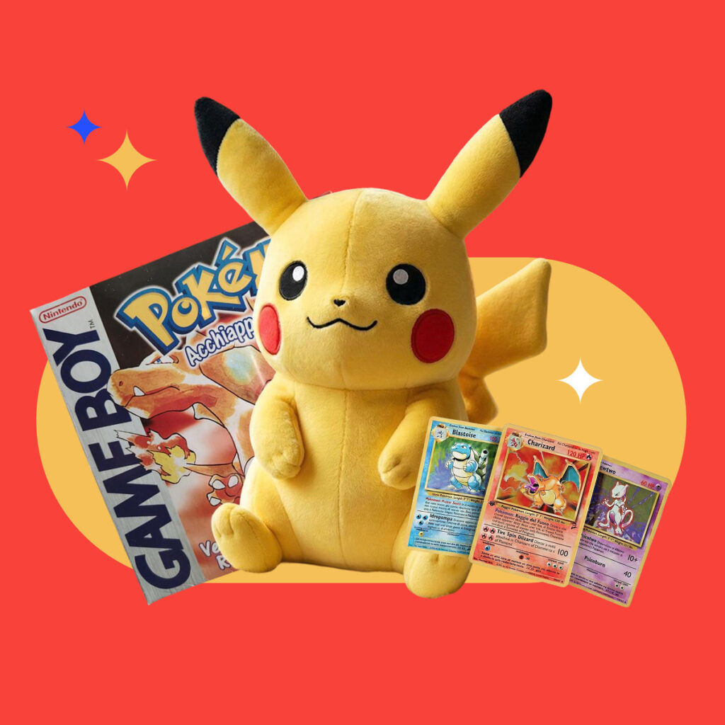 Pikachu, Game Boy e carte Pokemon